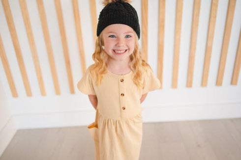 Button Twirl Dress - Linen